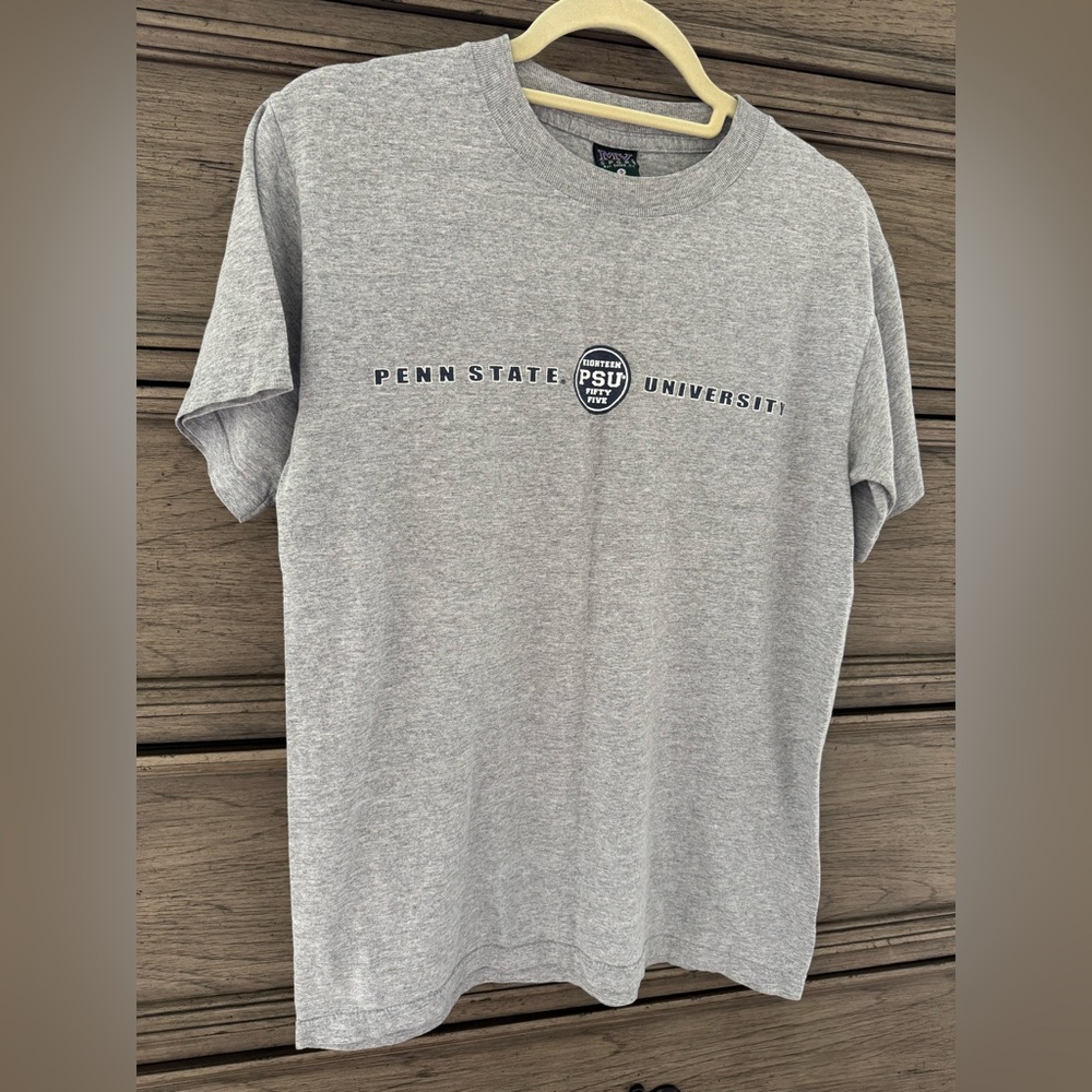 Penn State University Gray T-Shirt EUC 100% Cotton Collegiate Graphic Tee Medium - Picture 4 of 8